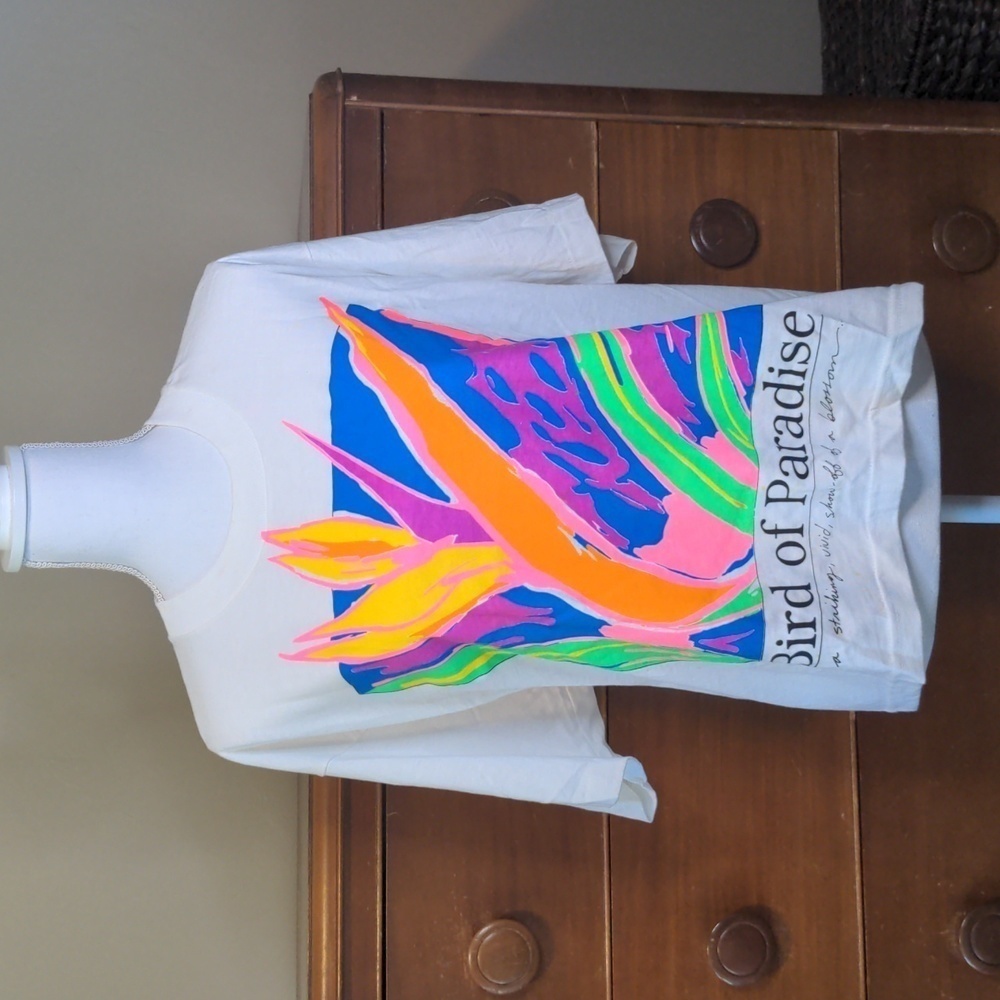 Freestyle Bird Of Paradise Logo Oversized Relaxed Fit Vintage Graphic T-Shirt